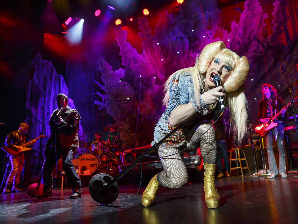 Hedwig singing on stage