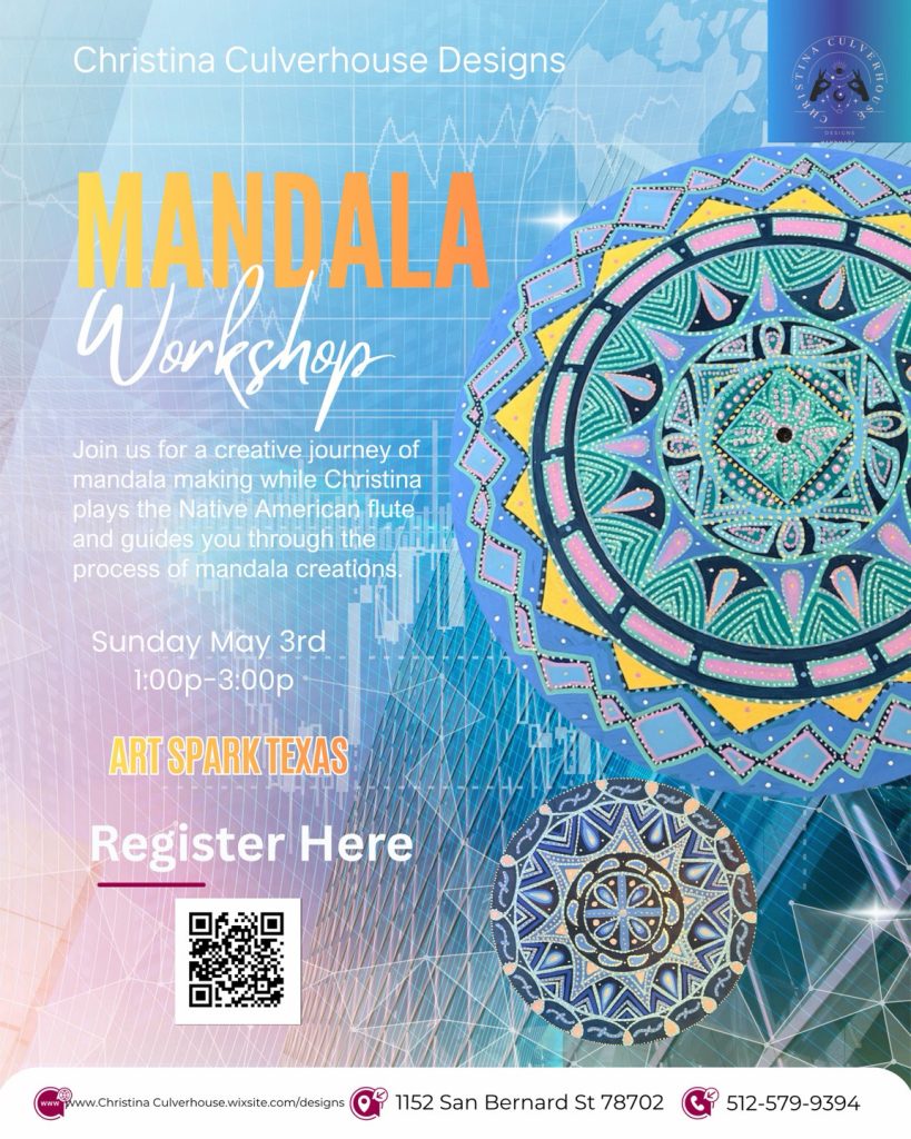 Christina Culverhouse Mandala Workshop at Art Spark TX