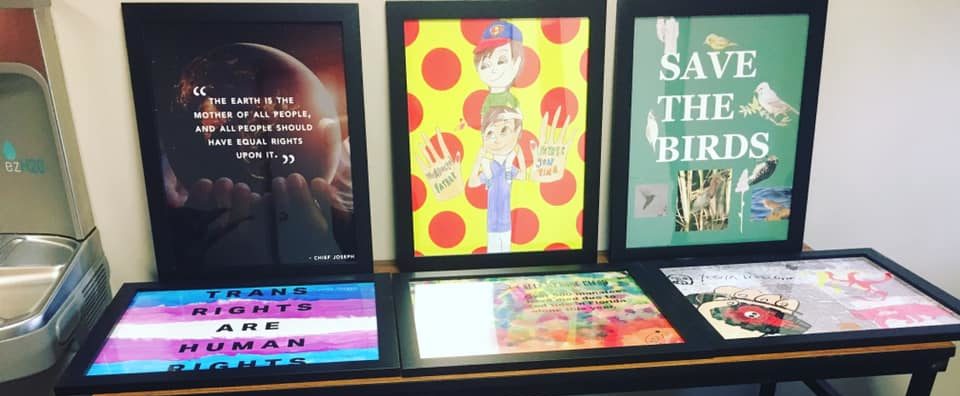 posters from 2018 Giving Voice program