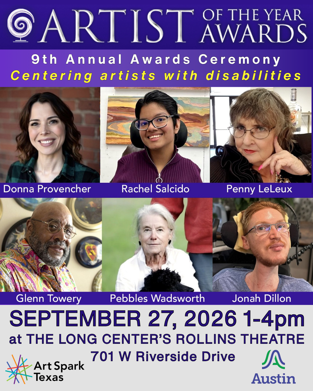 Artist of the Year Awards 2026 Awards Ceremony at the Long Cener - September 27th from 1-4pm