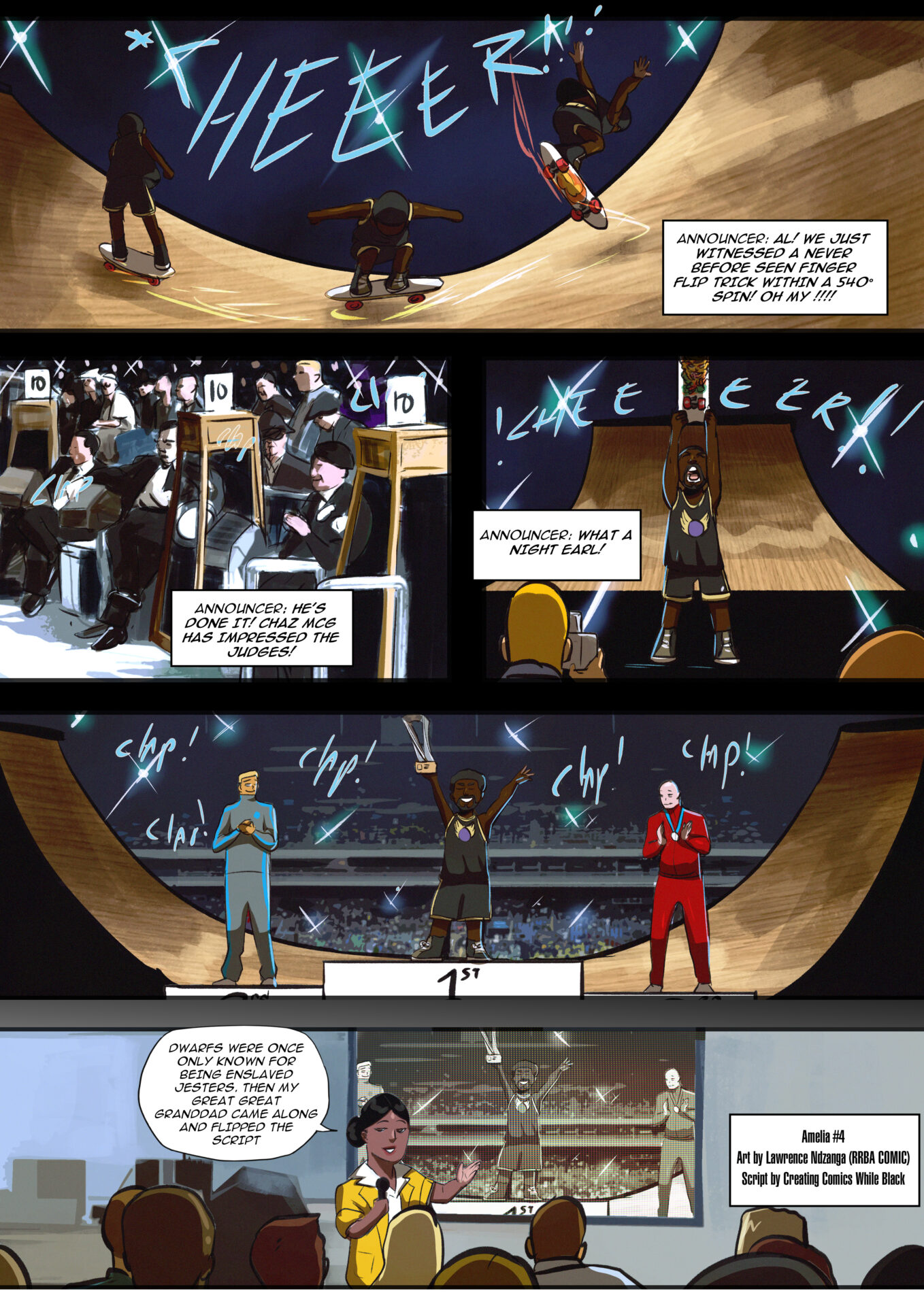 Clip from Amelia - a comic book written by Michael Douglas