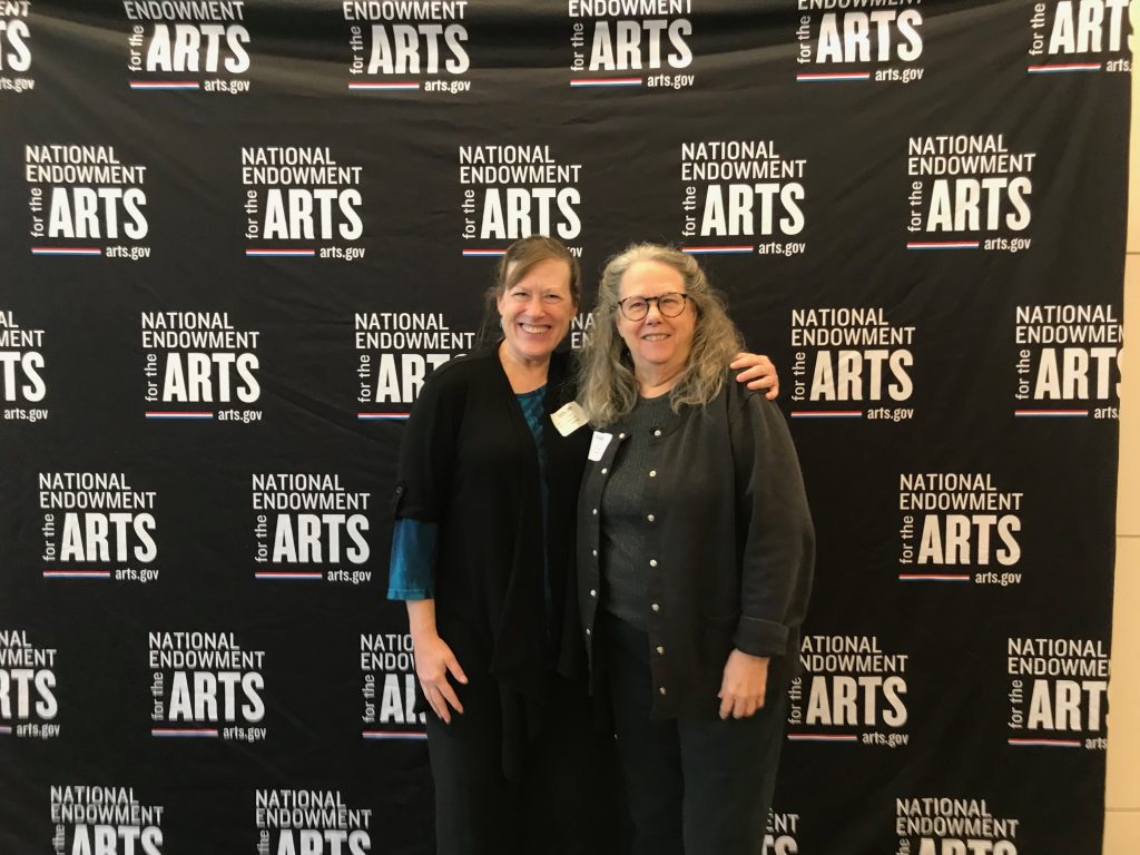 Celia Hughes and Veteran Artist Denise Knebel