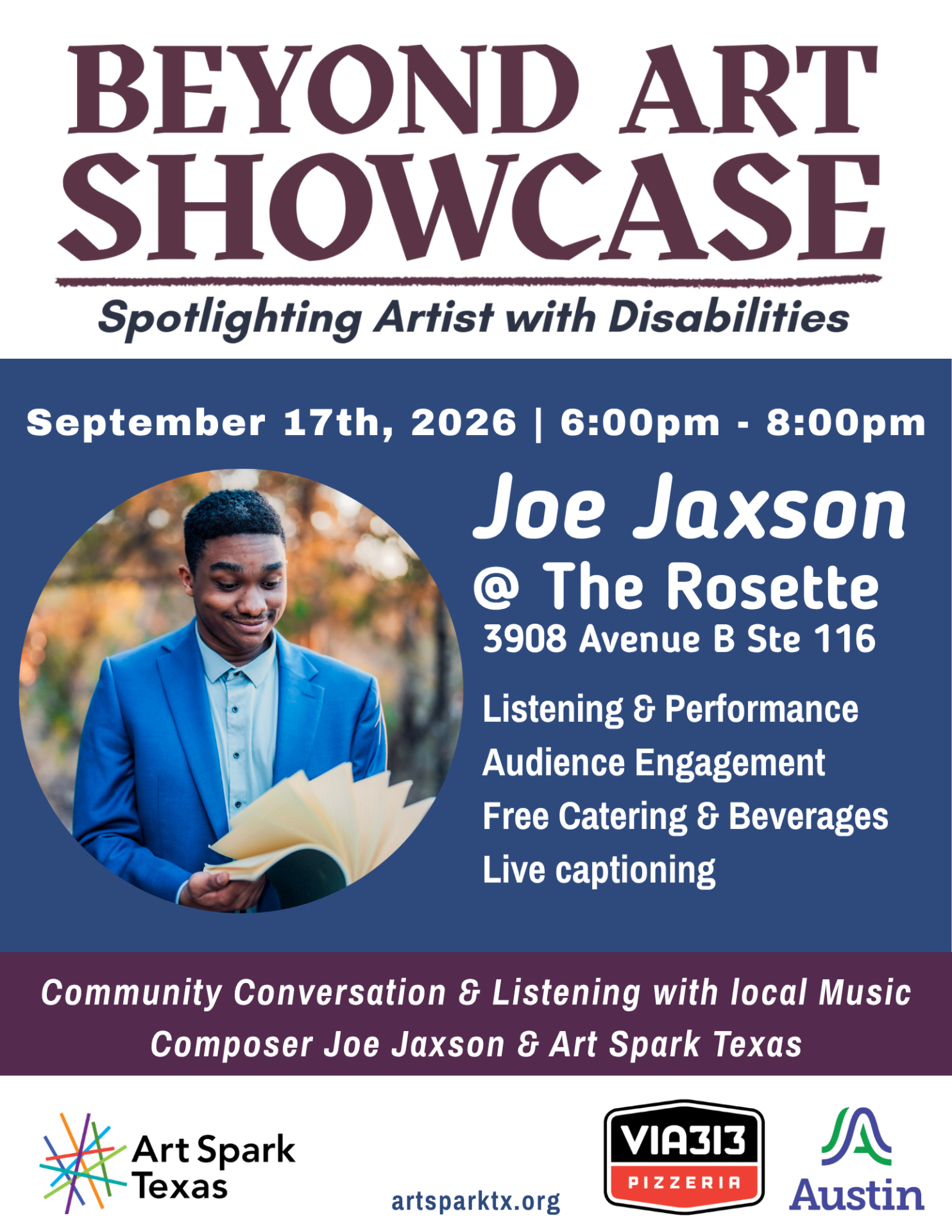 Beyond Art Showcase with Joe Jaxson at The Rosette September 17th from 6-8pm 