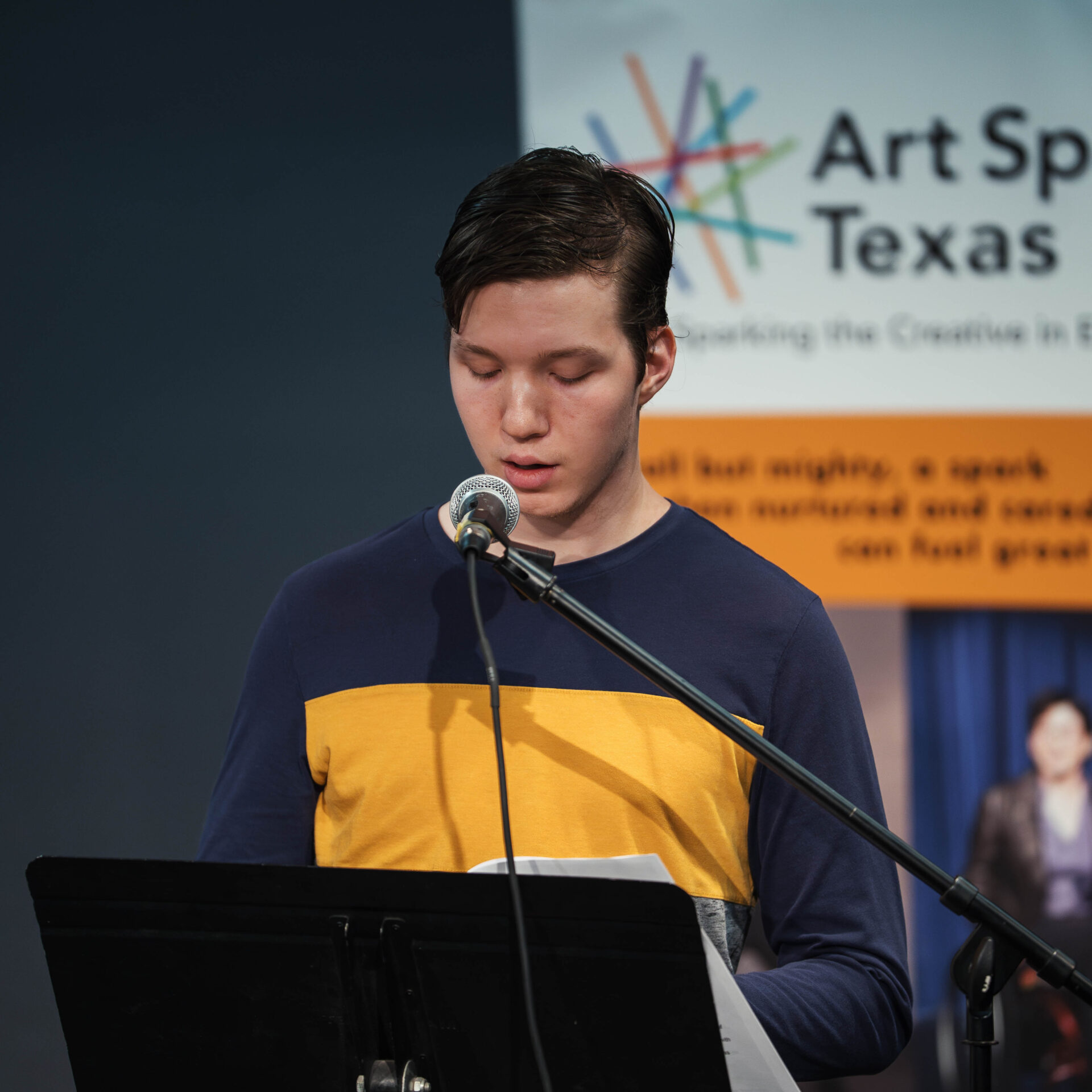 Speaking Advocates participant at the Art Spark Texas speaking advocates showcase