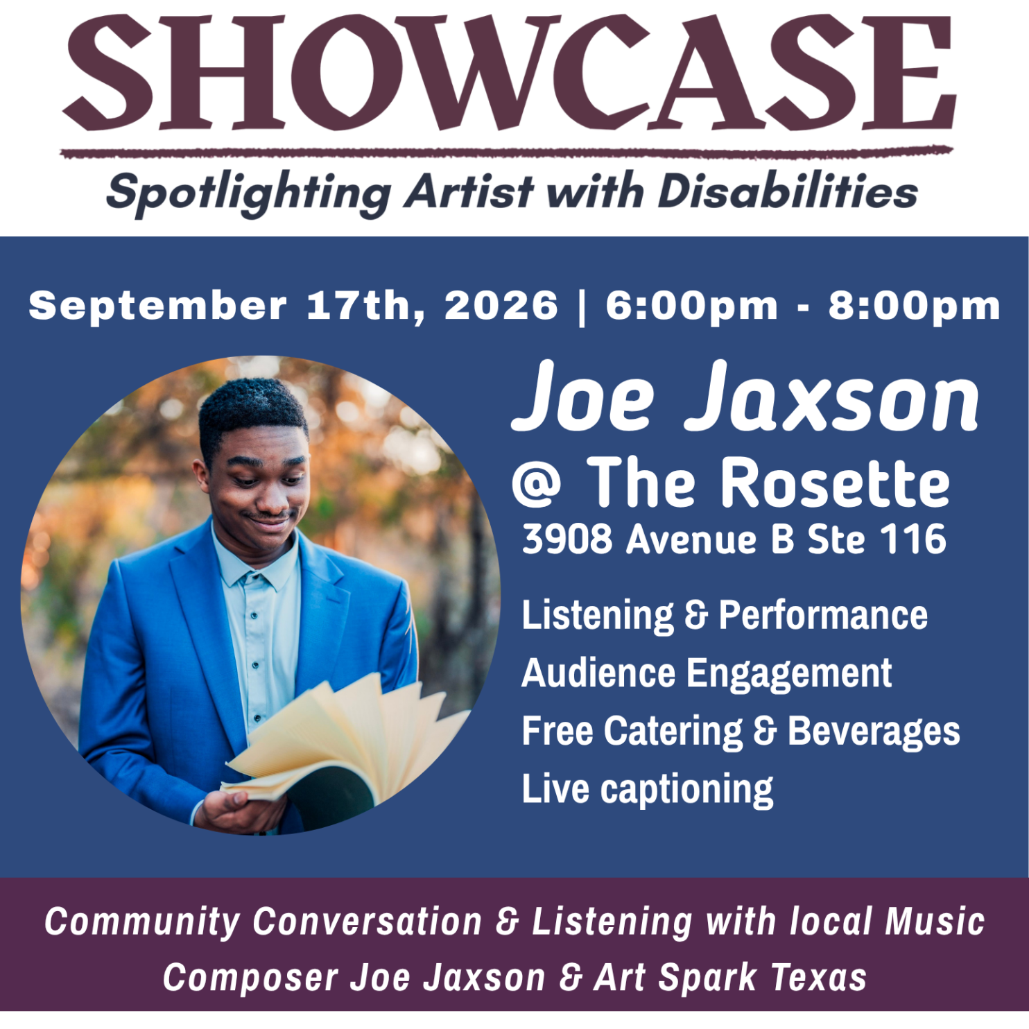 Beyond Art Showcase with Joe Jaxson at The Rosette September 17th from 6-8pm