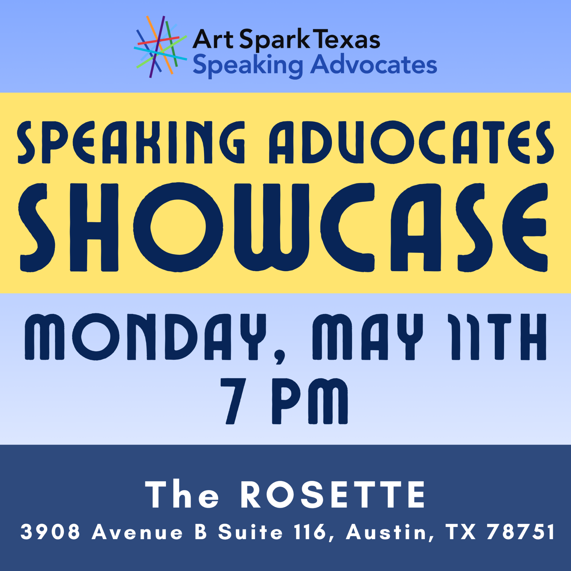 Speaking Advocates Showcase from Art Spark Texas