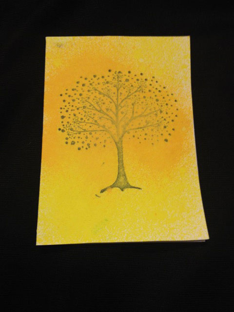 Card stock image of tree