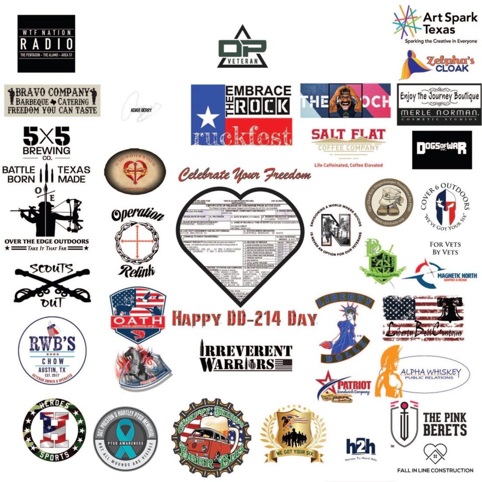 numerous veteran organization logos